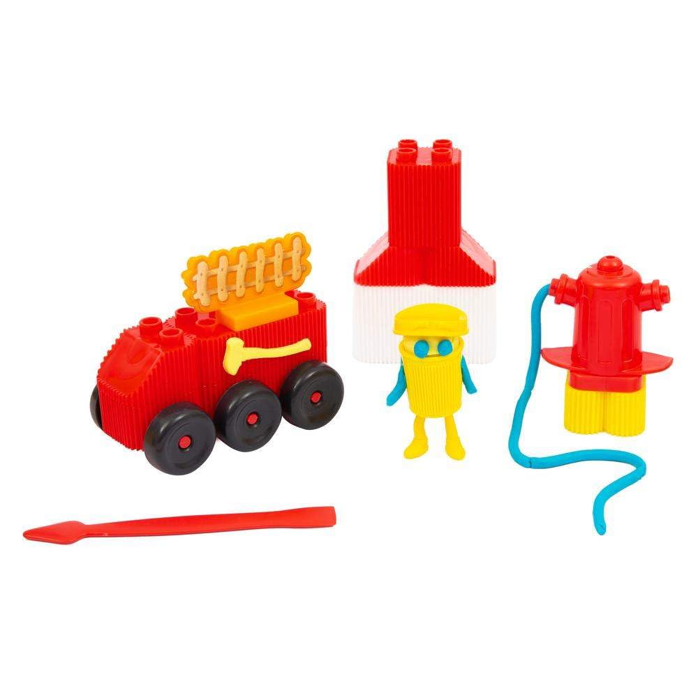 Play-Doh Blocks Fire Station Building Set - 24-Piece Creative Construction Toy for Kids, STEM Learning Activity, Pretend Play & Educational Fun (Great for Birthday Gifts & Classroom Activities)