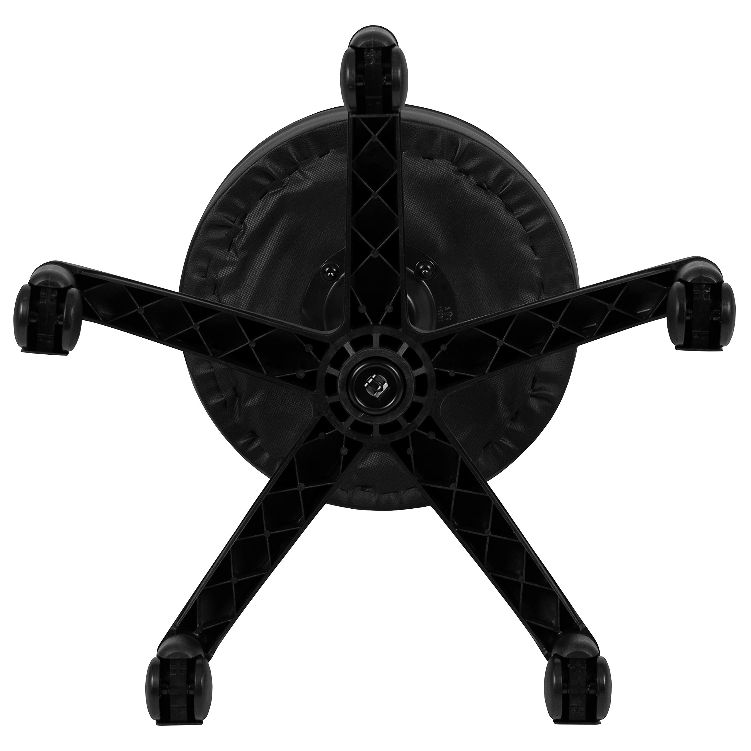Black Adjustable Rolling Doctor Stool with Ergonomic Molded Seat - Perfect for Medical Offices, Dental Clinics & Home Workstations
