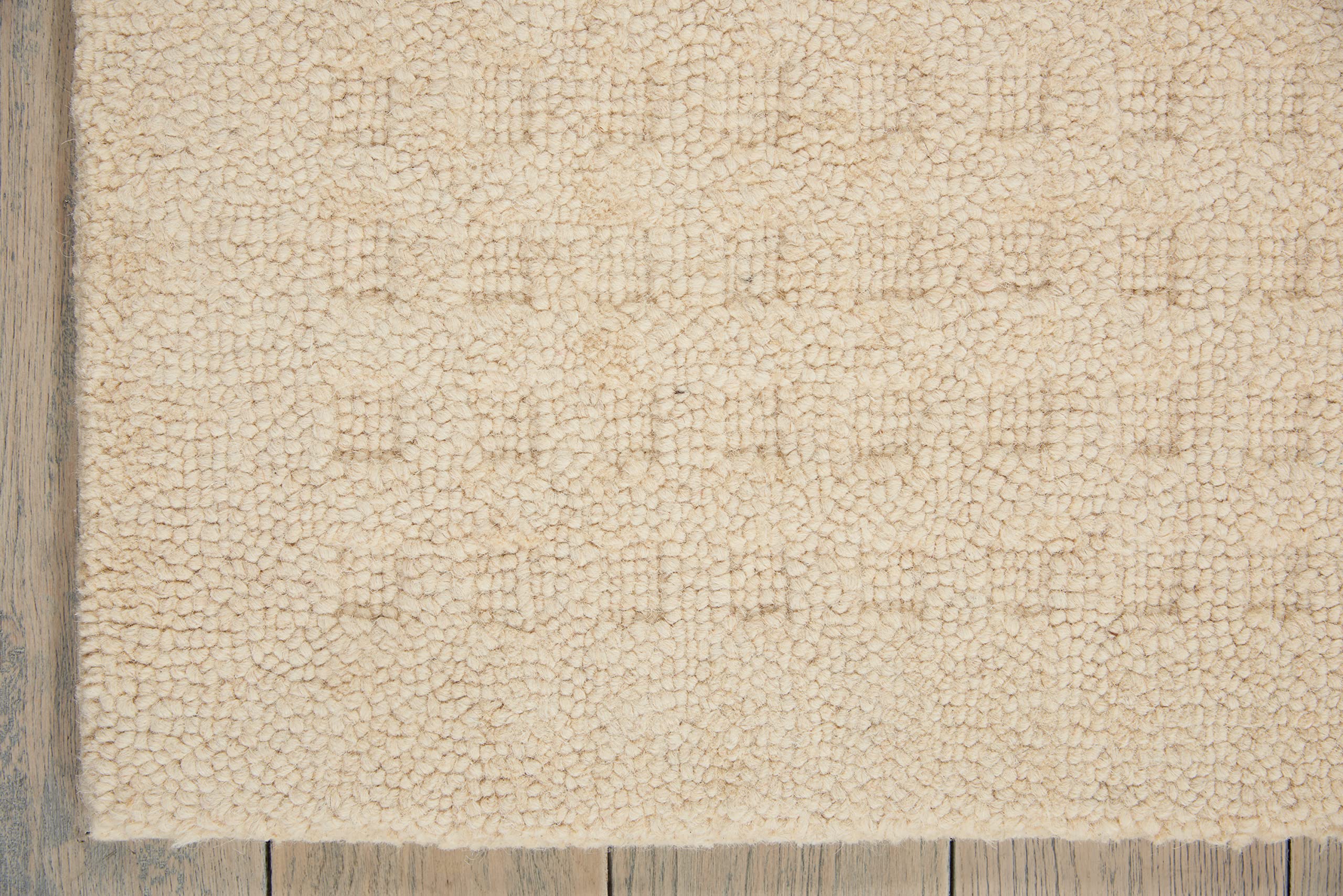 Nourison Perris Solid Ivory 5' x 7'6
