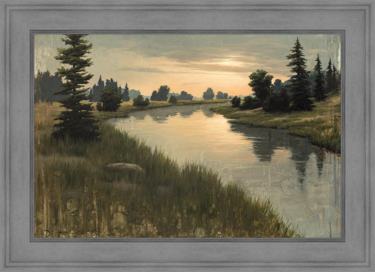 Calming Dusk By Dan Wilson - Relaxing Home Decor Painting for Living Room & Bedroom - Perfect Wall Art for Stress Relief & Meditation Spaces