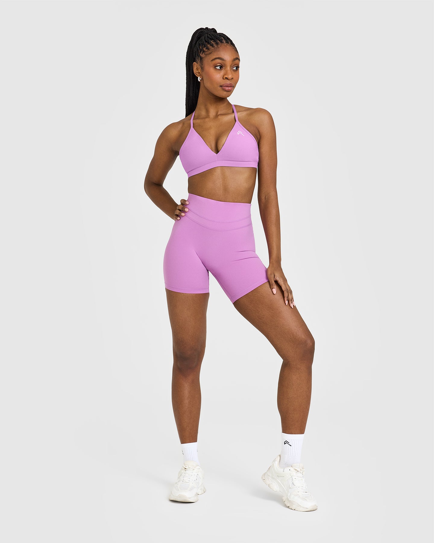High Waisted Shorts for Women - 6-Pack Comfortable Stretchy Workout Shorts in Orchid Purple | Gym, Yoga, Running & Lounge Wear