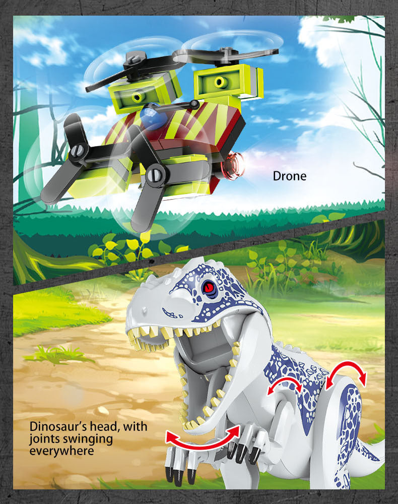 Forange BLOCK FC3721 Dinosaur Exploration Team Building Set - 539pcs STEM Educational Toys for Kids, Creative Construction Blocks for Birthday Gifts & Classroom Learning Activities