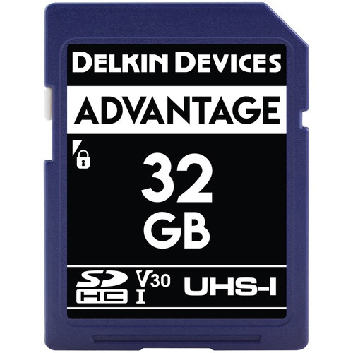 Delkin Devices 32GB Advantage UHS-I SDHC Memory Card - High Speed for DSLR Cameras, Digital Cameras & Action Cameras - Perfect for Photography, Videography & 4K Recording
