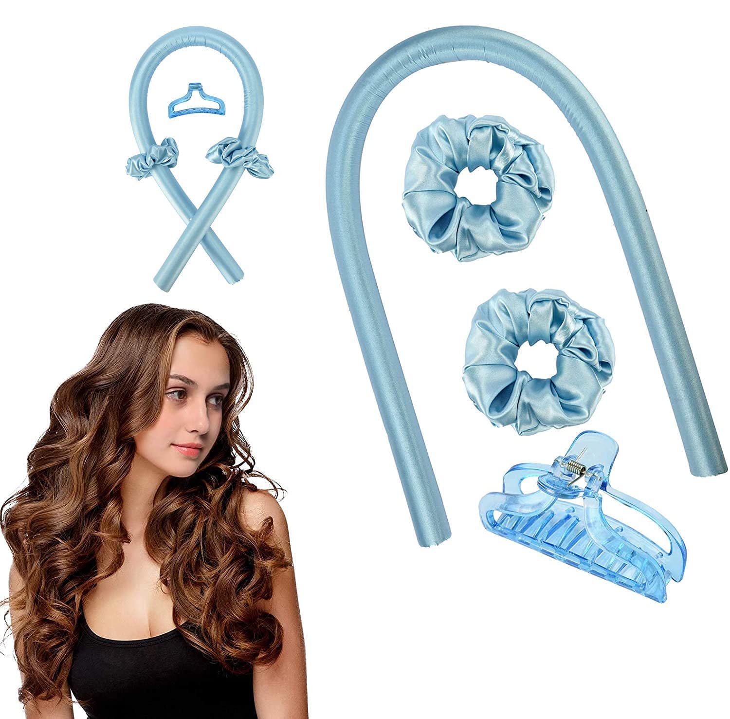 WENGONVILA Heatless Hair Rollers for Long Hair - Soft Foam Flexi Rods for Overnight Curls, No Heat Curling Rods for Women | Perfect for Sleeping, Salon-Quality Waves at Home
