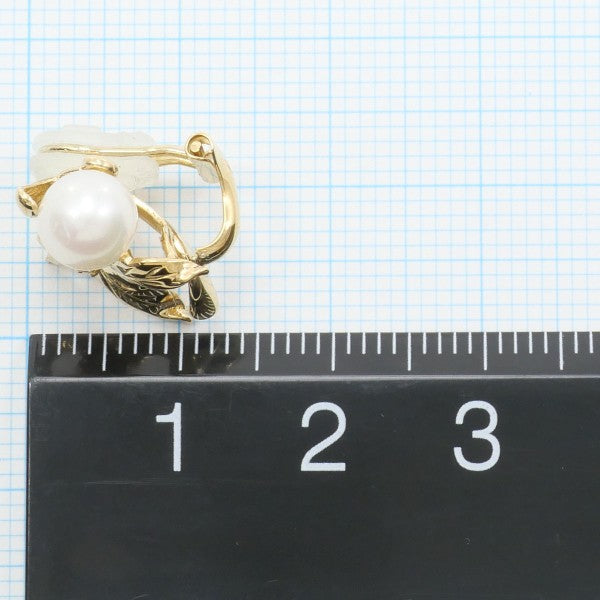 18K Yellow Gold Pearl and Diamond Stud Earrings for Women - Elegant and Timeless Jewelry for Weddings, Parties & Special Occasions