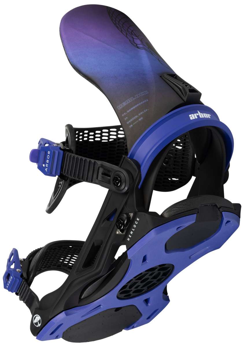 Arbor Hemlock Snowboard Bindings 2024 - Premium All-Mountain Snowboard Bindings for Men & Women - Perfect for Freeride, Powder & Backcountry Snowboarding