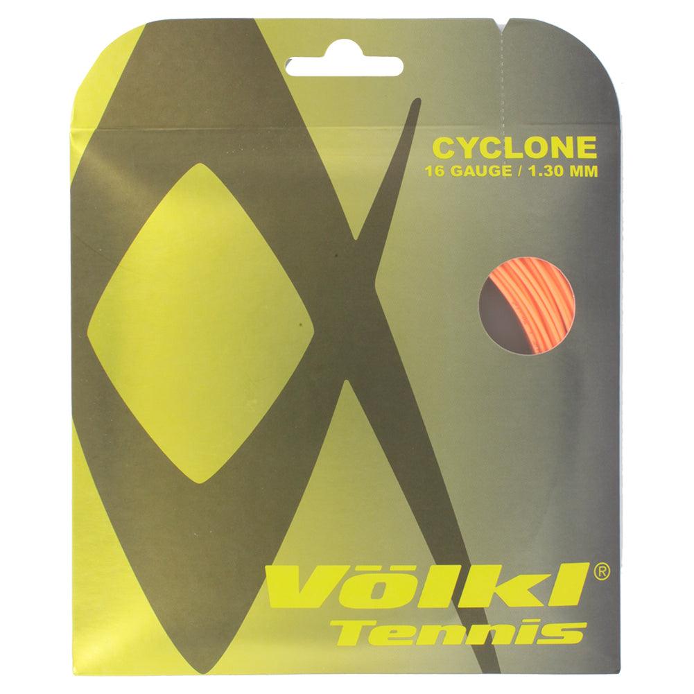 Premium Cyclone 16G Tennis String - High-Performance Polyester String for Tennis Rackets (Fluorescent Orange) | Ideal for Competitive Play & String Tension Control