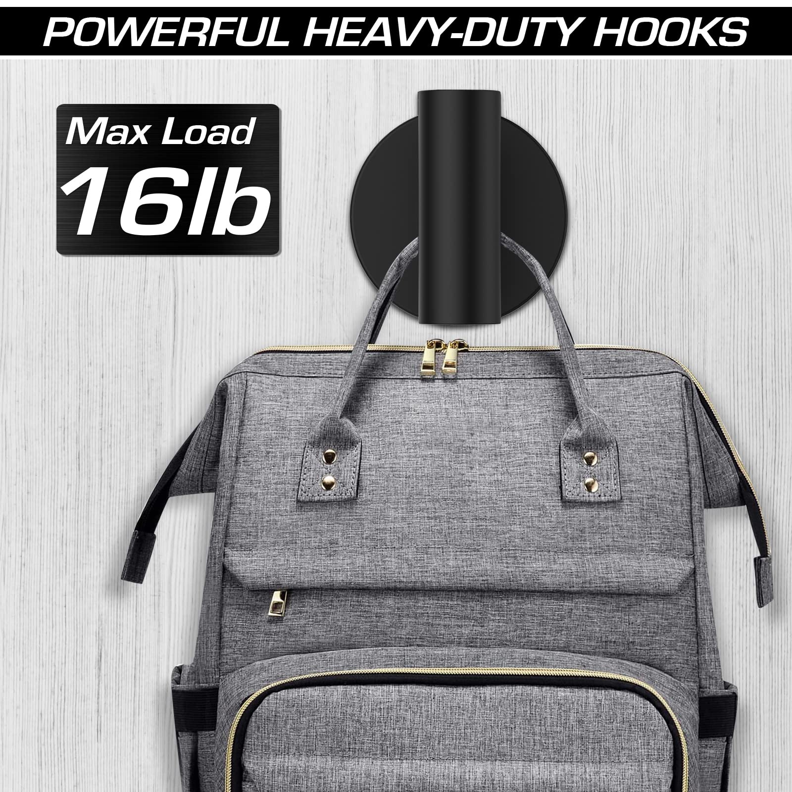 4 Pack Heavy-Duty Matte Black Wall Mounted Towel Hooks - Rustproof Bathroom & Kitchen Towel Hangers for Home, Hotel, Gym - Perfect for Hanging Towels, Robes, and Coats in Bathrooms, Kitchens, and Entryways