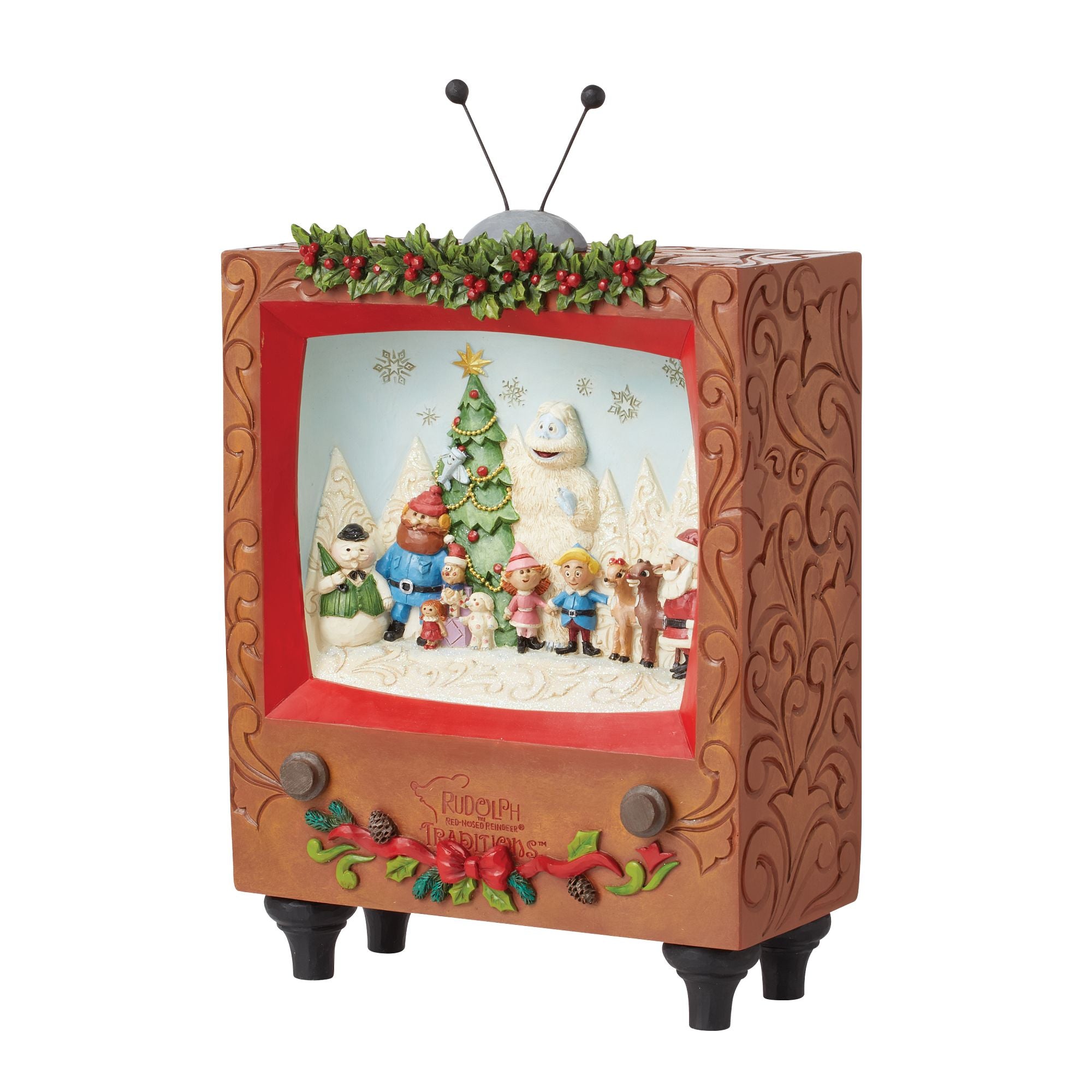Rudolph LED Diorama TV Scene - Christmas Light-Up Decoration for Home & Holiday Decor | Perfect for Living Room, Bedroom, and Holiday Party Decorations
