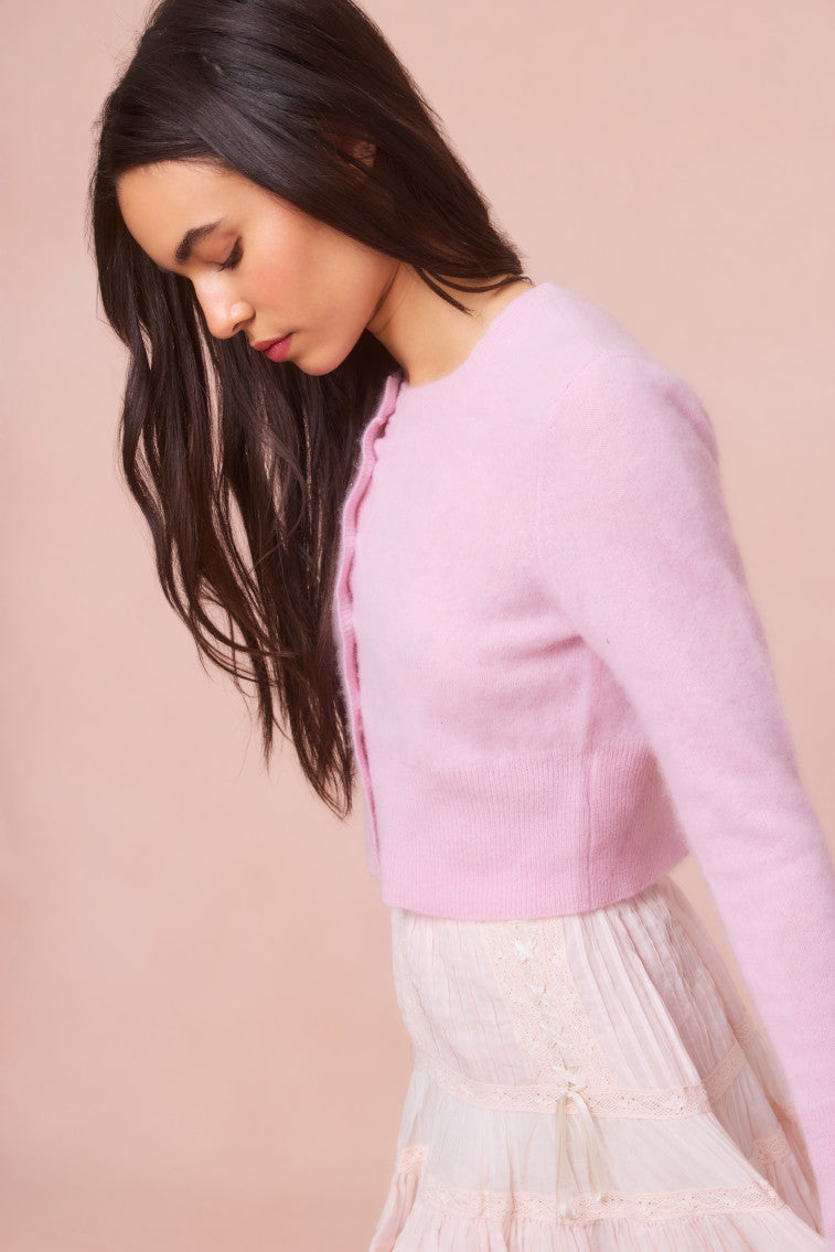 Stylish Adeanne Cropped Cashmere Cardigan Sweater for Women | Soft & Warm Winter Knitwear | Perfect for Office, Date Night & Casual Outings