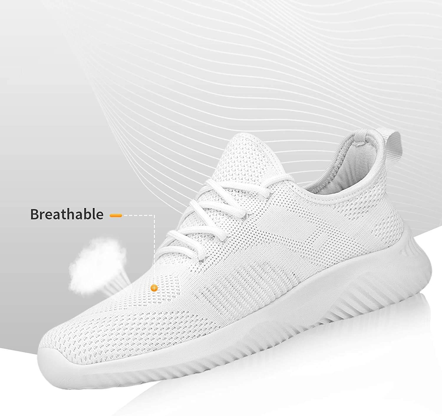 Rospick Women's Comfortable Walking Sneakers - Lightweight Athletic Shoes for Casual Wear, Gym & Outdoor Activities
