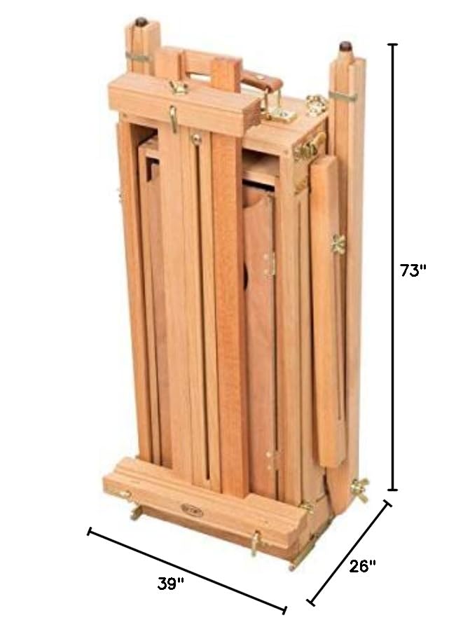 Professional French Art Easel Stand - Half Box Easel for Painting Canvas with Adjustable Height & Shoulder Strap | Perfect for Studio, Outdoor Sketching & Art Classes | Jullian Escort Artist Easel