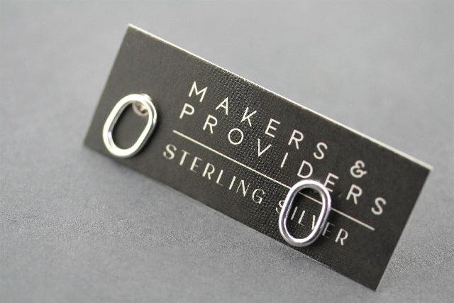 Sterling Silver Open Oval Stud Earrings - Elegant & Hypoallergenic Jewelry for Women, Perfect for Everyday Wear & Special Occasions