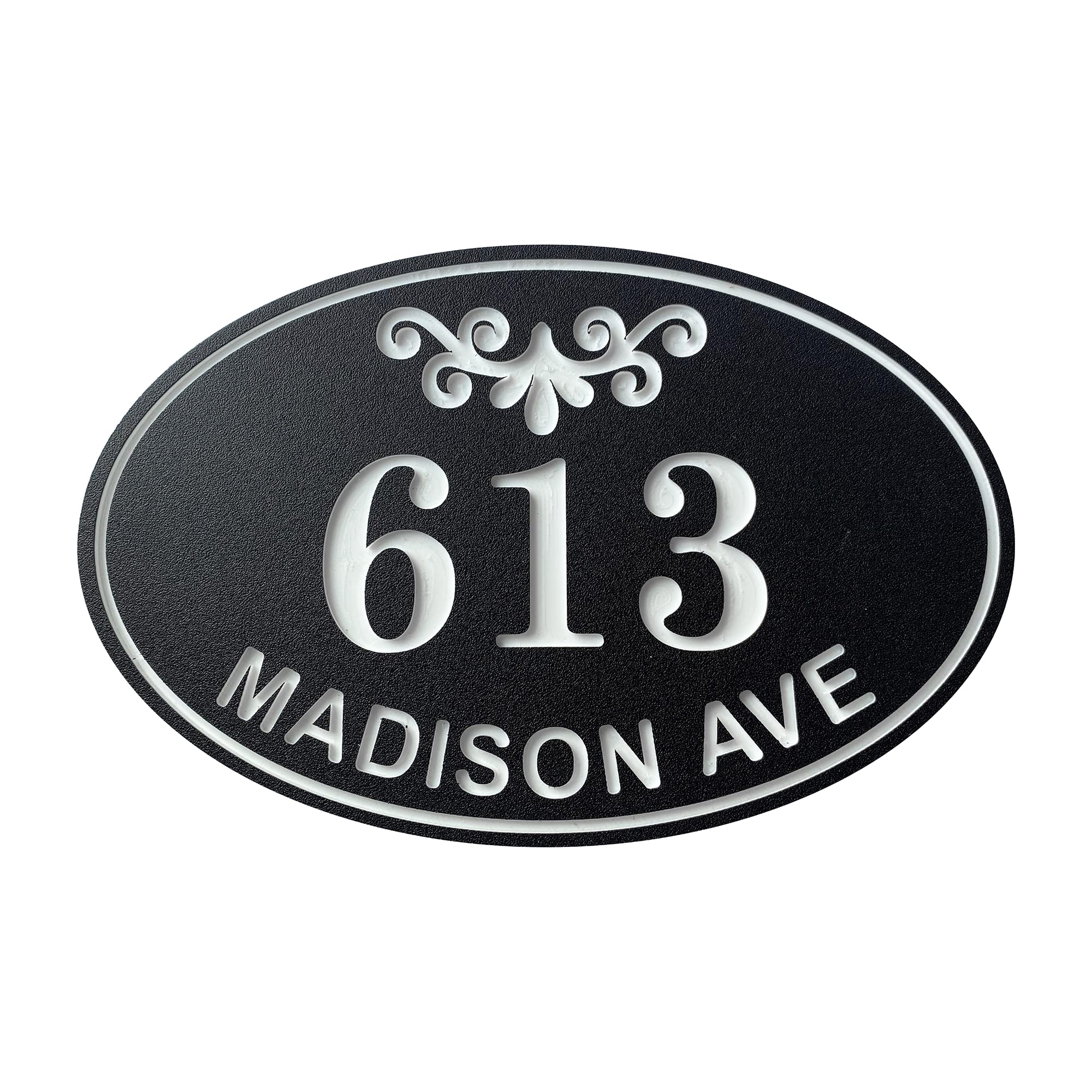 Custom Carved House Numbers & Street Name Plaque - 11.5x7.5 Inch Rustic Address Sign for Home, Mailbox or Business - Perfect Housewarming Gift & Wedding Present for New Homeowners