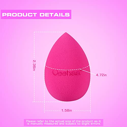 12PCS Latex-Free Makeup Sponge Set - Egg Shaped Beauty Blender for Foundation, Concealer & All Face Areas - Perfect for Professional Makeup Application & Travel