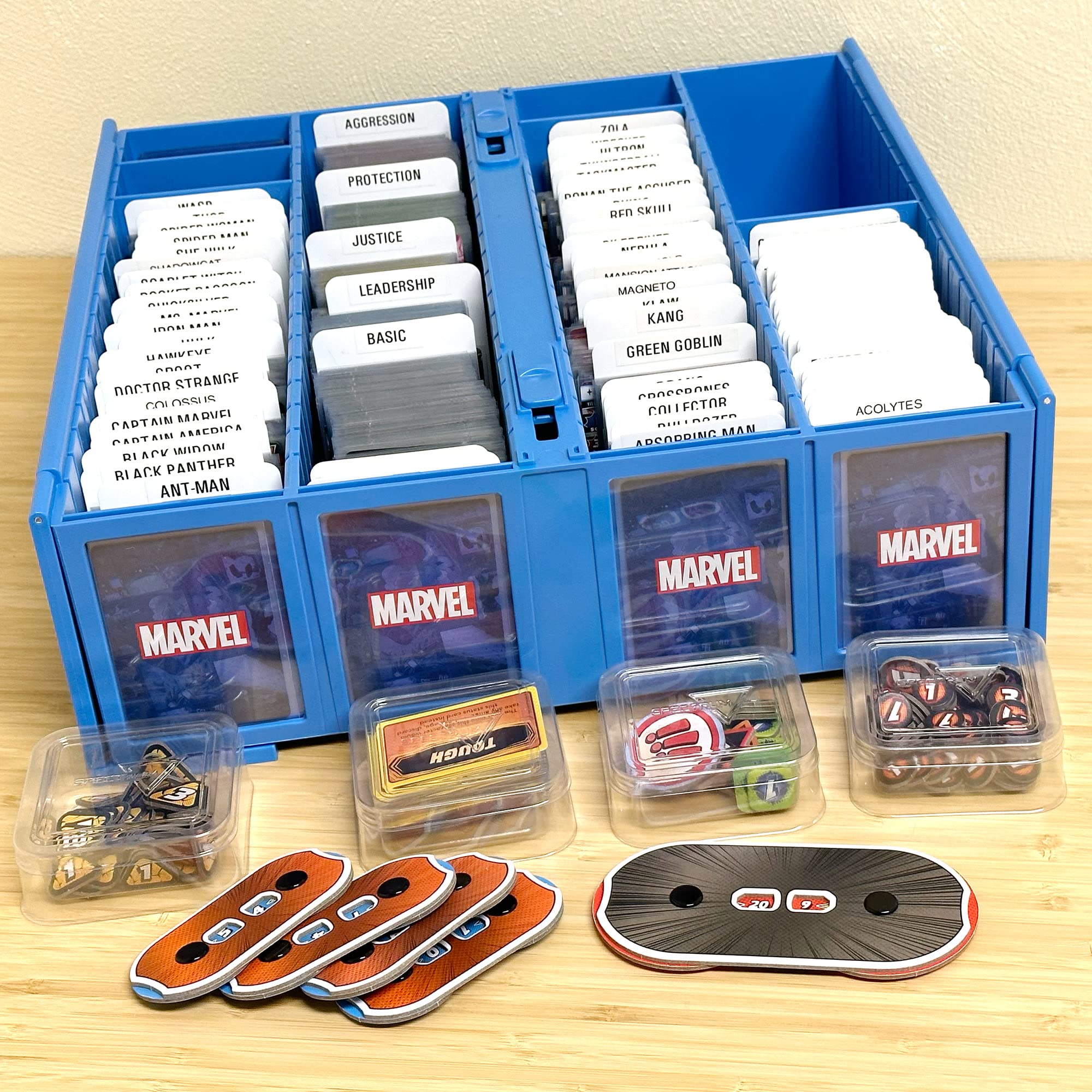 BCW 3200-Capacity Collectible Card Storage Box - Blue | Holds 3200 Trading Cards | Includes 4 Adjustable Dividers | Perfect for Pokémon, MTG, Yu-Gi-Oh & Sports Cards Collection | Ideal for Home Organization & Gaming Tournaments