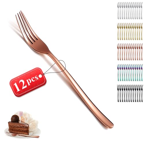 6. 12 pieces rose gold