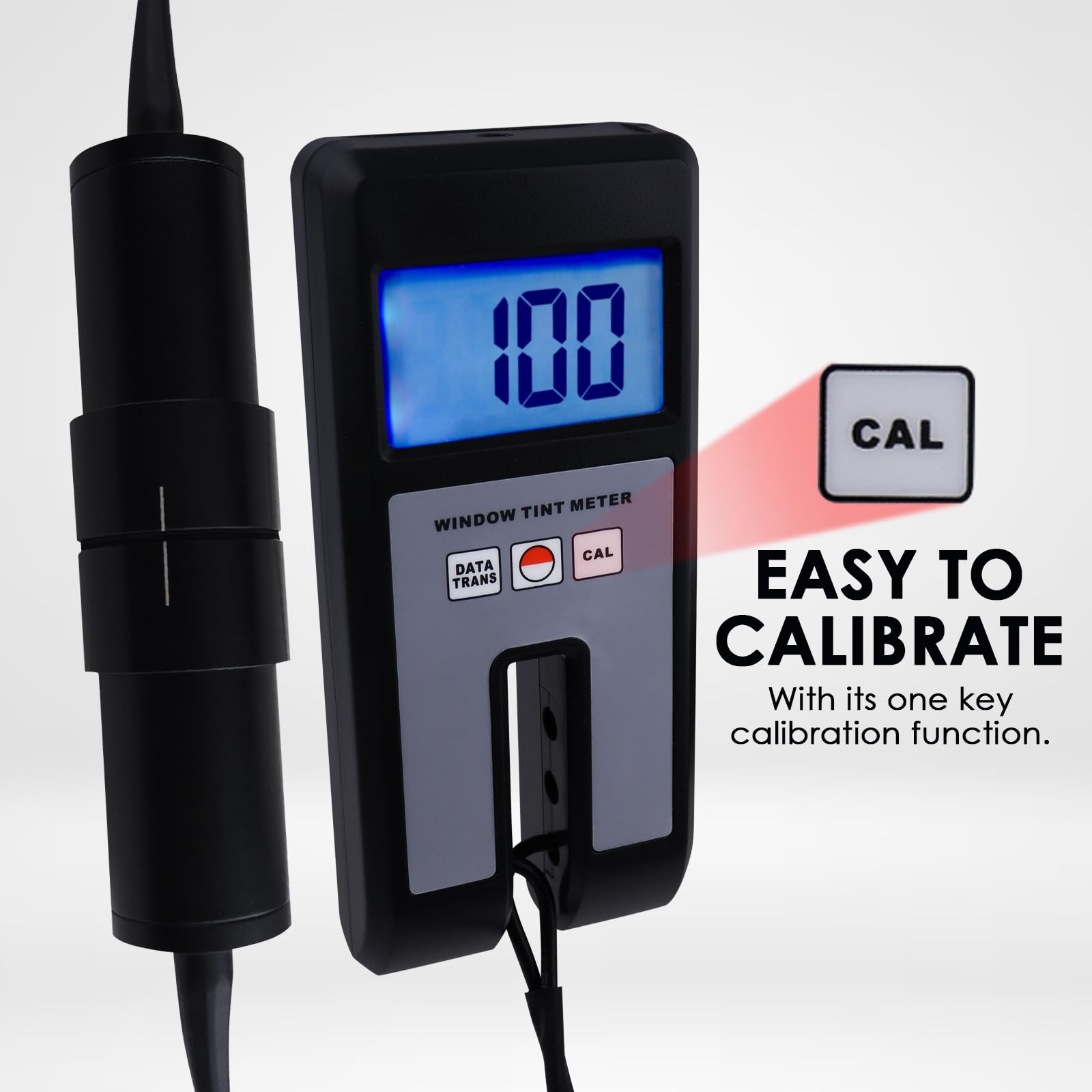 Professional Window Tint Meter 0-100% VLT Tester - Digital Car Film Transmission Gauge for Measuring Auto Tint, Windshield & Glass (Perfect for Auto Shops, DIY Car Enthusiasts & Window Film Installers)