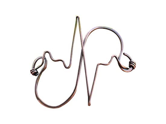 ECG Heartbeat Hair Clip - Vintage Copper Metal Hair Barrette Slide, Elegant Hair Jewelry Pin for Women | Perfect for Weddings, Parties & Everyday Wear