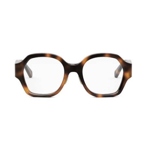 Celine TRIOMPHE CL50134F 053 Shiny Havana Geometric Women's Eyeglasses - Stylish Designer Glasses for Women, Perfect for Work, Fashion & Everyday Wear