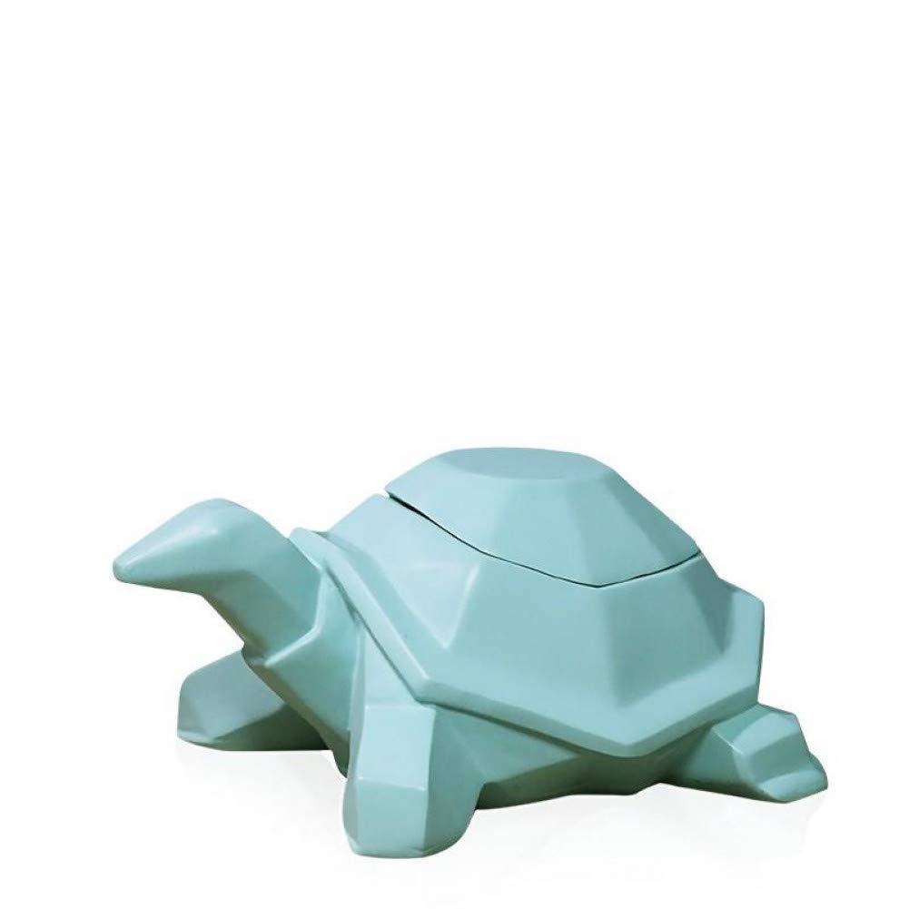 MKXYLN Geometric Turtle Statue Storage Box - Lucky Animal Art Sculpture Resin Home Decor for Living Room, Office & Feng Shui Display