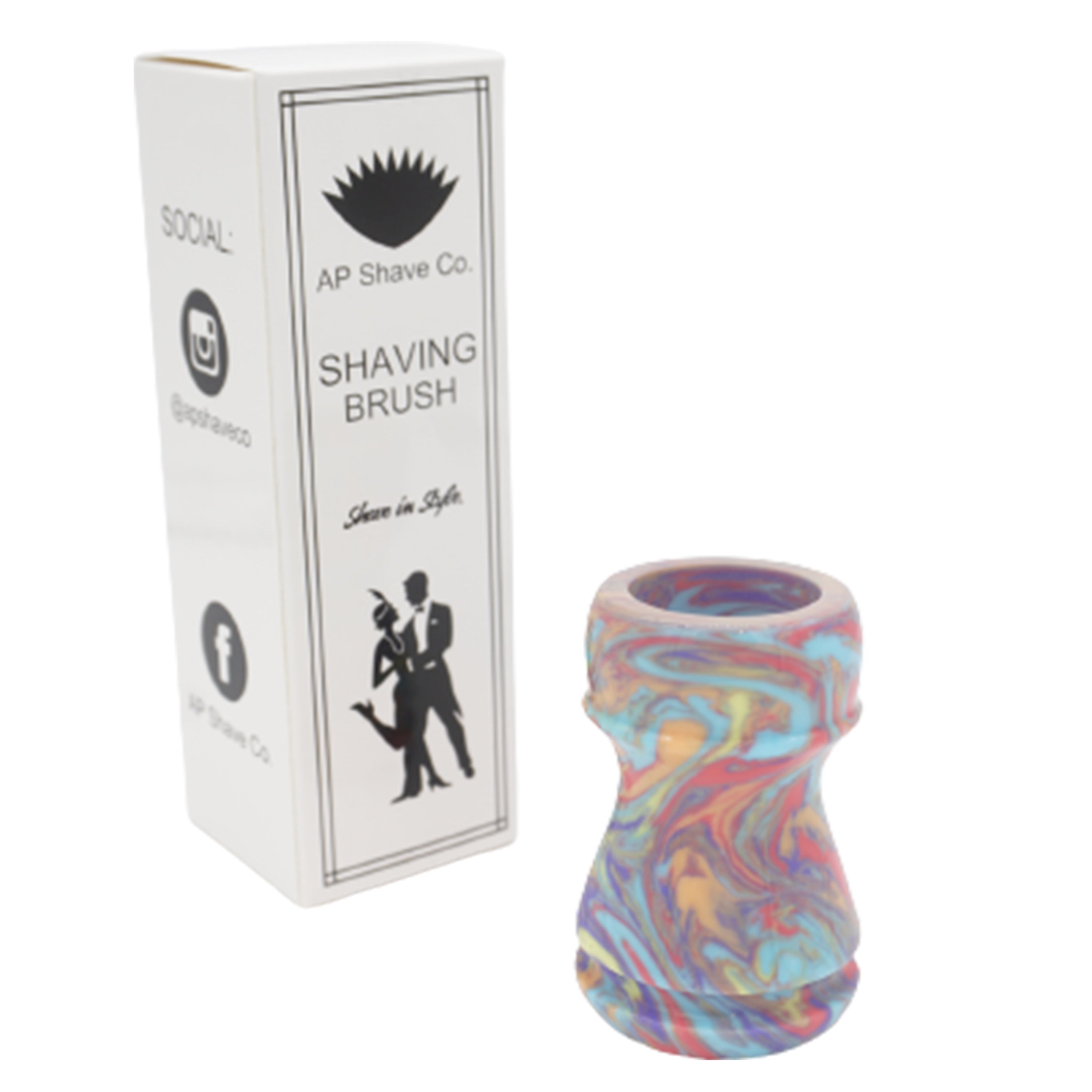 Handmade Pastel Tie Dye Shaving Brush Handle - Fits 24mm & 26mm Knots - Perfect for Wet Shaving & Grooming Gifts