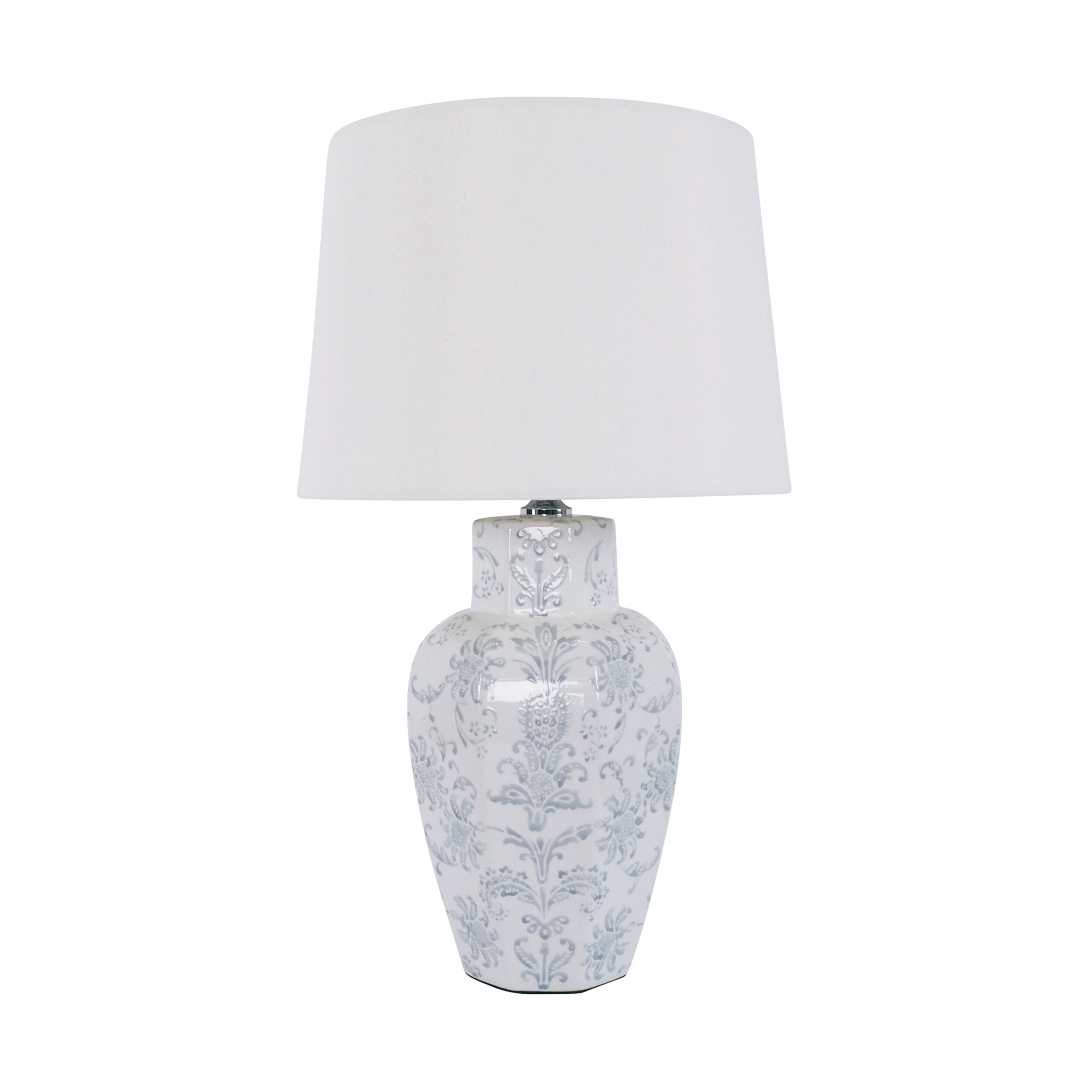 Bush Flower Ceramic Jar Table Lamp 59cm - Elegant Home Decor for Living Room, Bedroom & Office - Perfect for Ambient Lighting and Stylish Interior Design
