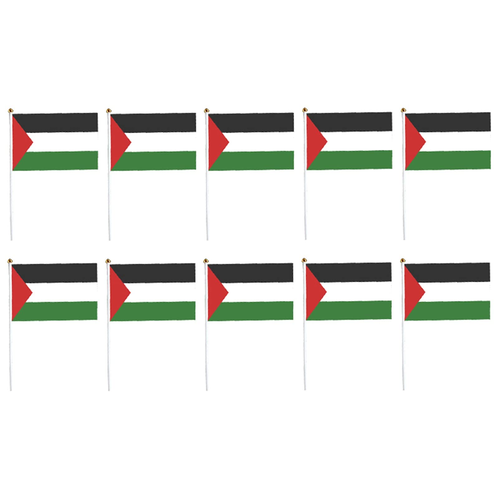 14x21cm Mini Gaza Flag with Pole - Handheld Festival Decor, Patriotic Home Decoration for Parties, Parades & Events - One Size (Color B)