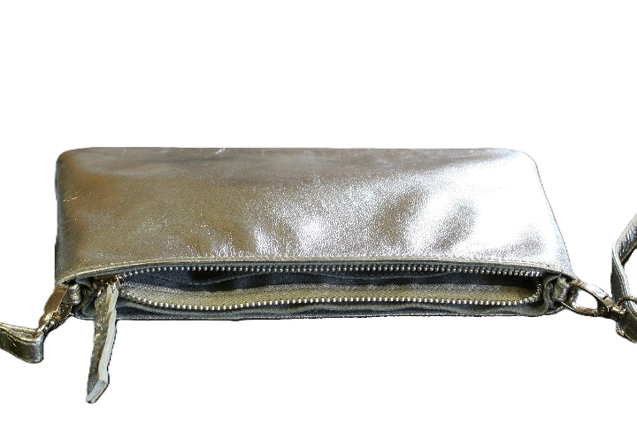 Stylish Silver Oblong Crossbody Bag for Women - Perfect for Work, Travel & Everyday Use