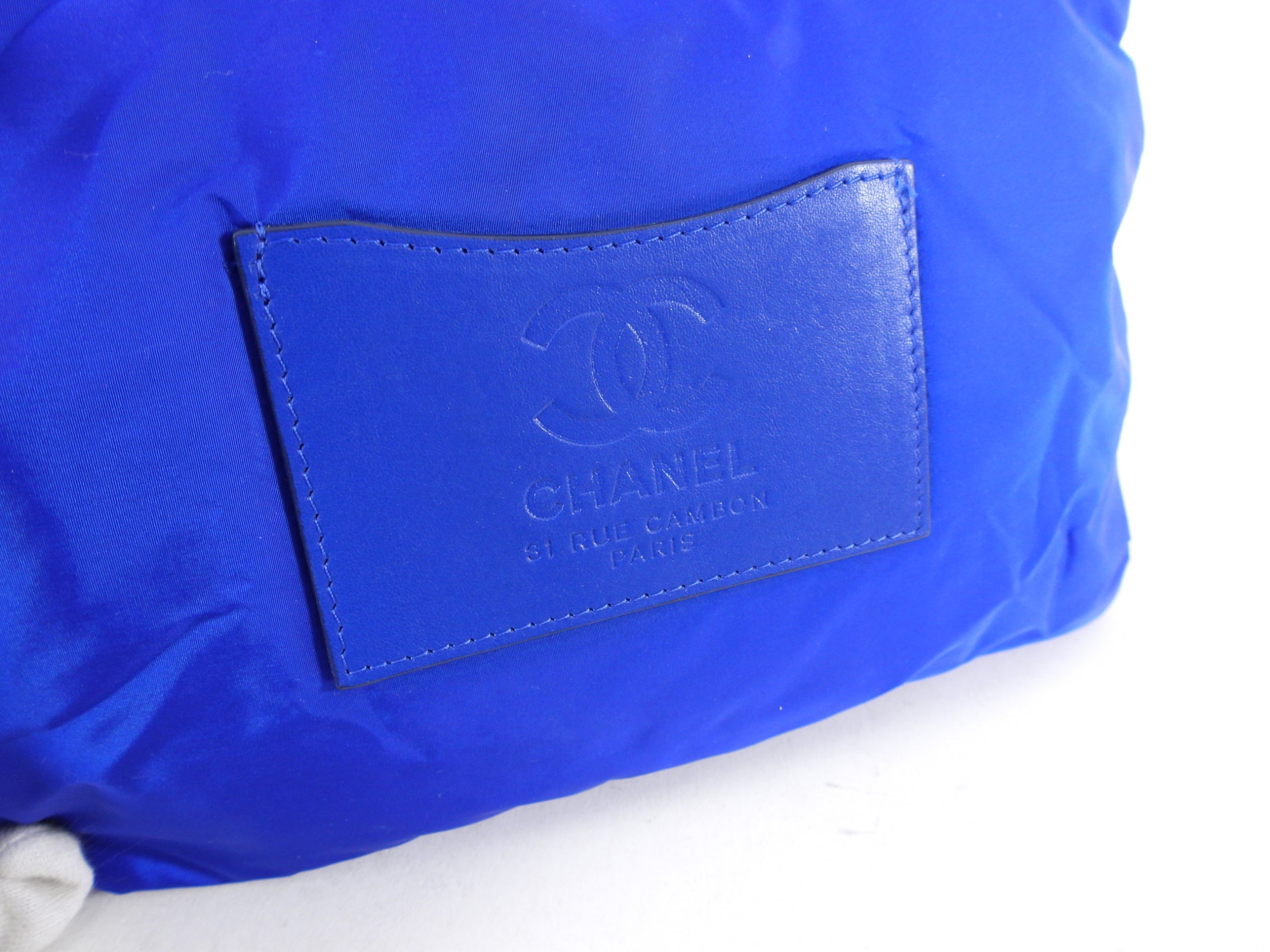 Chanel 12P Cobalt Blue Nylon Flap Bag with Pouch - Luxury Designer Shoulder Bag for Women | Perfect for Evening Parties, Date Nights & Special Occasions