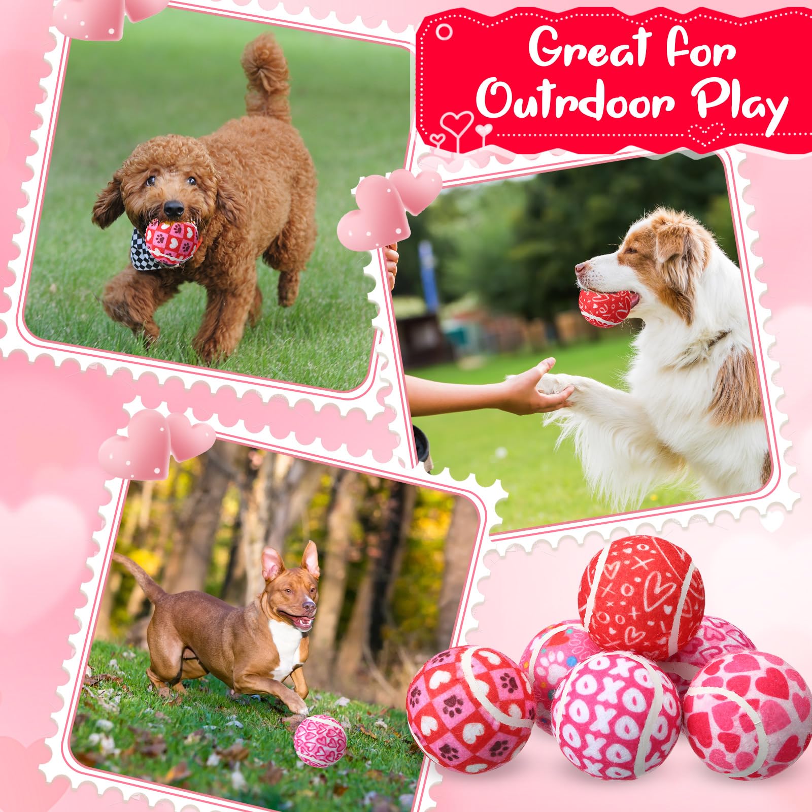 36 Pcs Squeaky Tennis Balls for Dogs - Chew Toys for Fetch & Outdoor Play