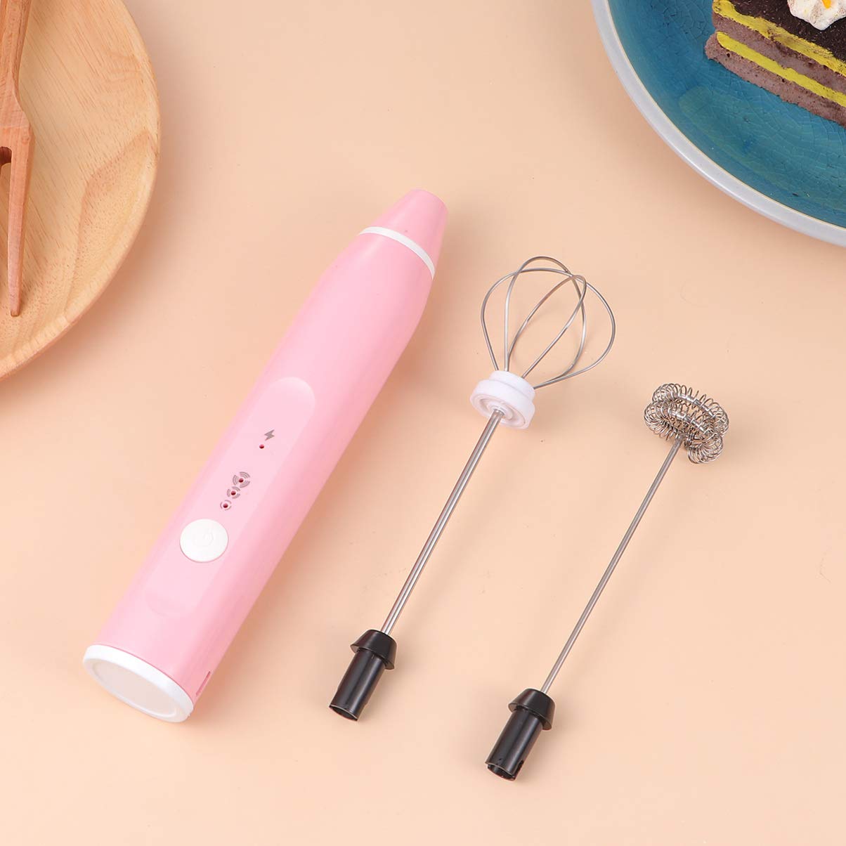 Rechargeable Handheld Electric Milk Frother - Stainless Steel Whisk for Cappuccino, Latte, Protein Shakes & Matcha | Portable Foam Maker for Coffee, Smoothies & Baking | Perfect for Home, Office & Travel