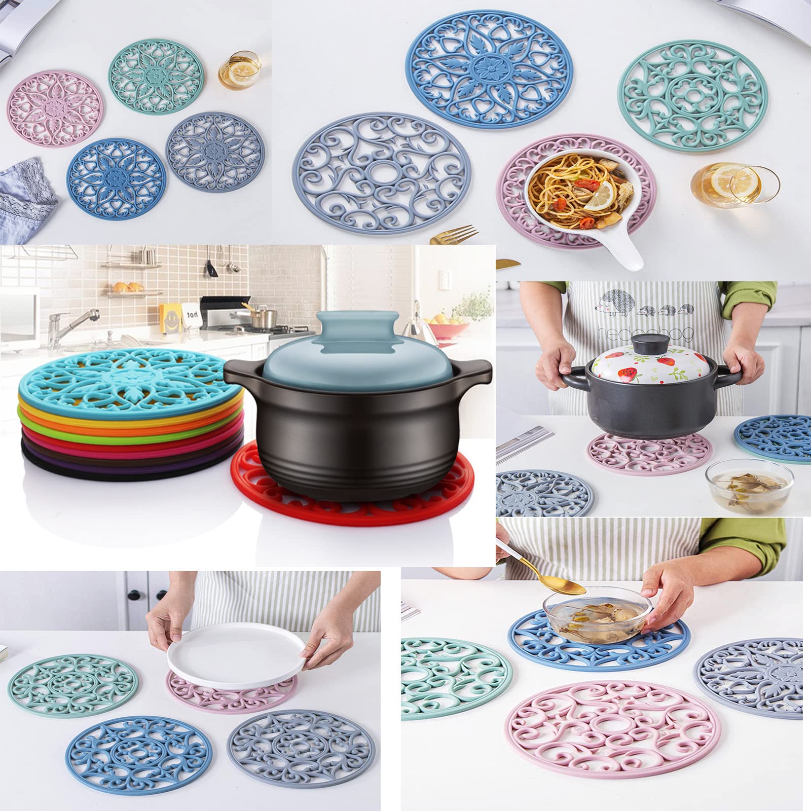 3PCS Large Silicone Mandala Resin Coaster Molds for DIY Epoxy Geode Casting - Perfect for Making Unique Cup Coasters, Wind Chimes & Home Decor Gifts