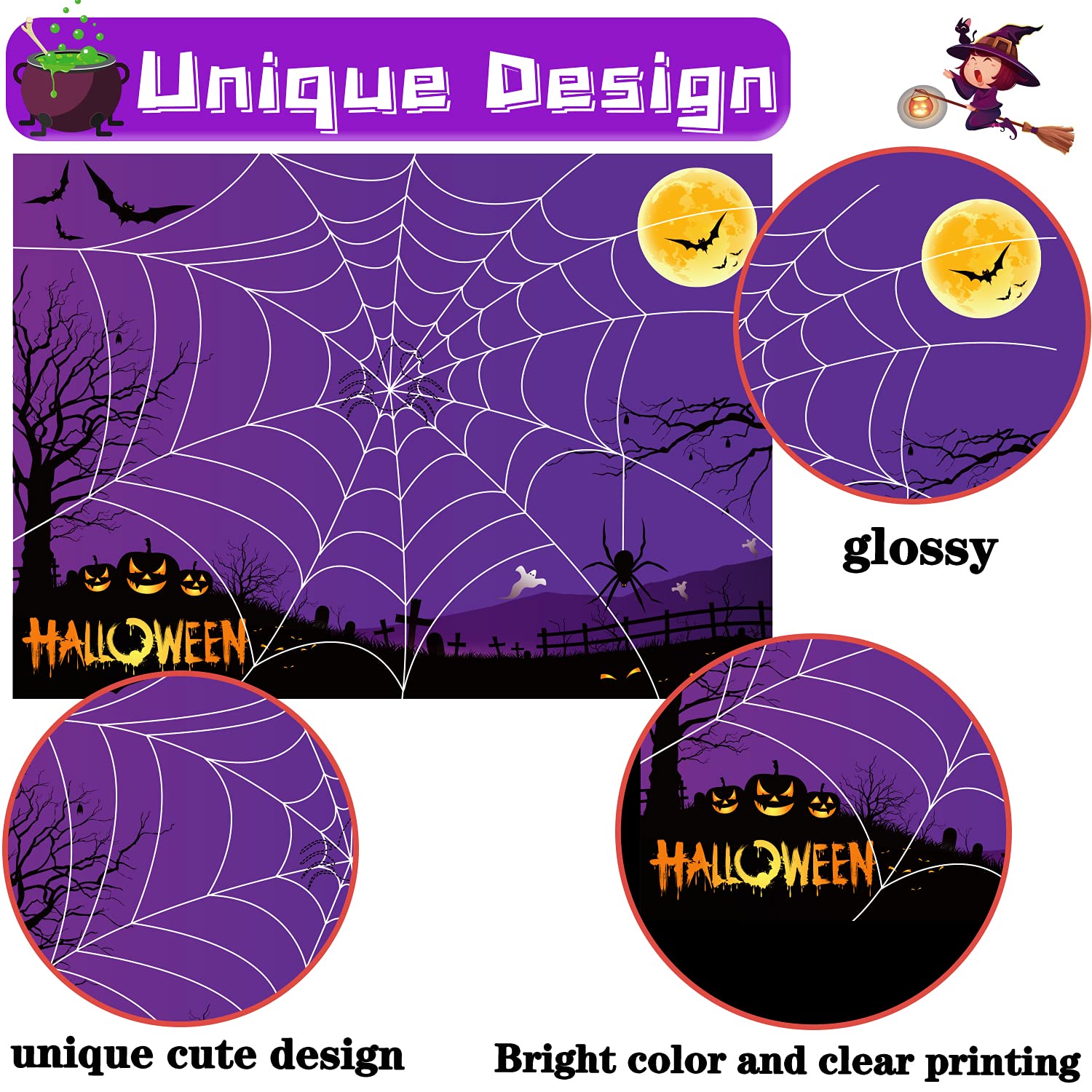 BAYLAY Halloween Pin The Tail Game - Fun Pin The Spider On The Web Party Game for Kids | Indoor & Outdoor Halloween Activities | Perfect for Halloween Parties, Classroom Games & Family Gatherings