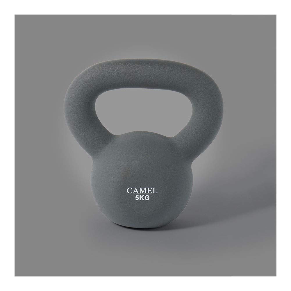 HUAHUA Women's Kettlebell - 4kg, 5kg, 6kg Cast Iron Fitness Equipment for Strength Training, Home Workouts & CrossFit (Gray, 5kg) - Perfect for Gym, Yoga & Weight Loss Exercises