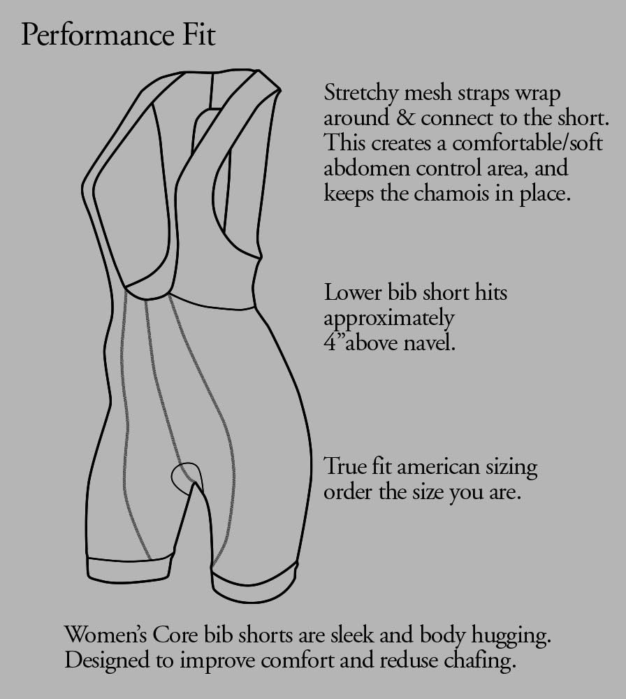 Women's Padded Cycling Bib Shorts - Long Distance Comfort, Breathable & USA Made - Perfect for Road Biking, Spinning & Indoor Cycling Workouts