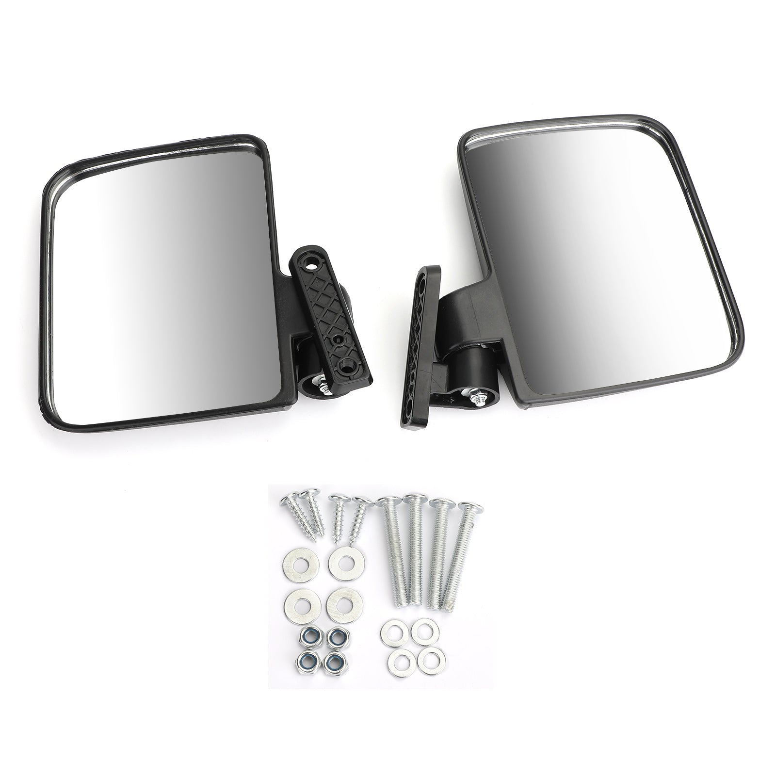 1 Pair Golf Cart Side Mirrors - Universal Rear View Mirrors Fit Club Car, EZ GO & Yamaha Carts | Durable & Adjustable for Enhanced Safety & Visibility on Golf Courses & Neighborhood Streets