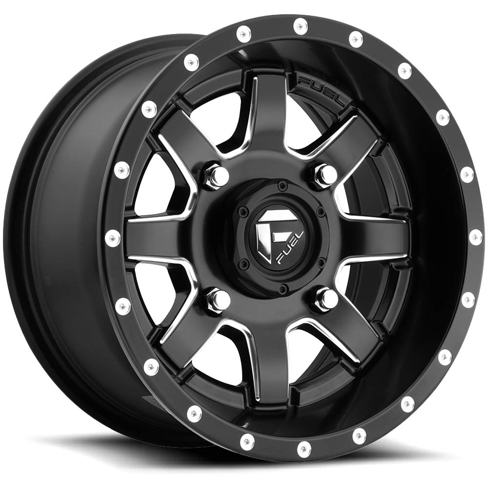 D538 Maverick 15x10 4x137 +0mm Black/Milled Wheel Rim 15 Inch - Off-Road & Truck Accessories for Jeep Wrangler, Chevy Silverado, Ford F-150