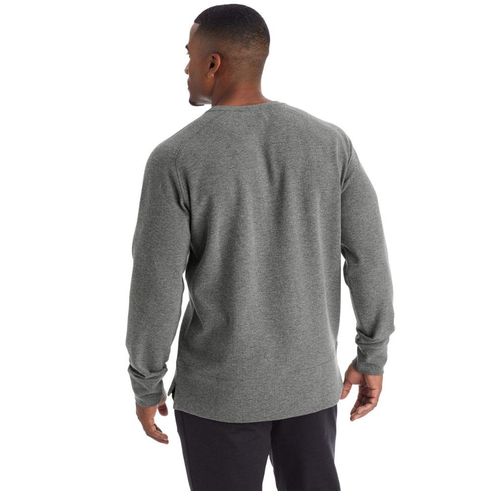 C9 Champion Men's Waffle Thermal Knit Crew Pullover Sweatshirt - Warm Winter Layering for Workouts, Casual Wear & Outdoor Activities