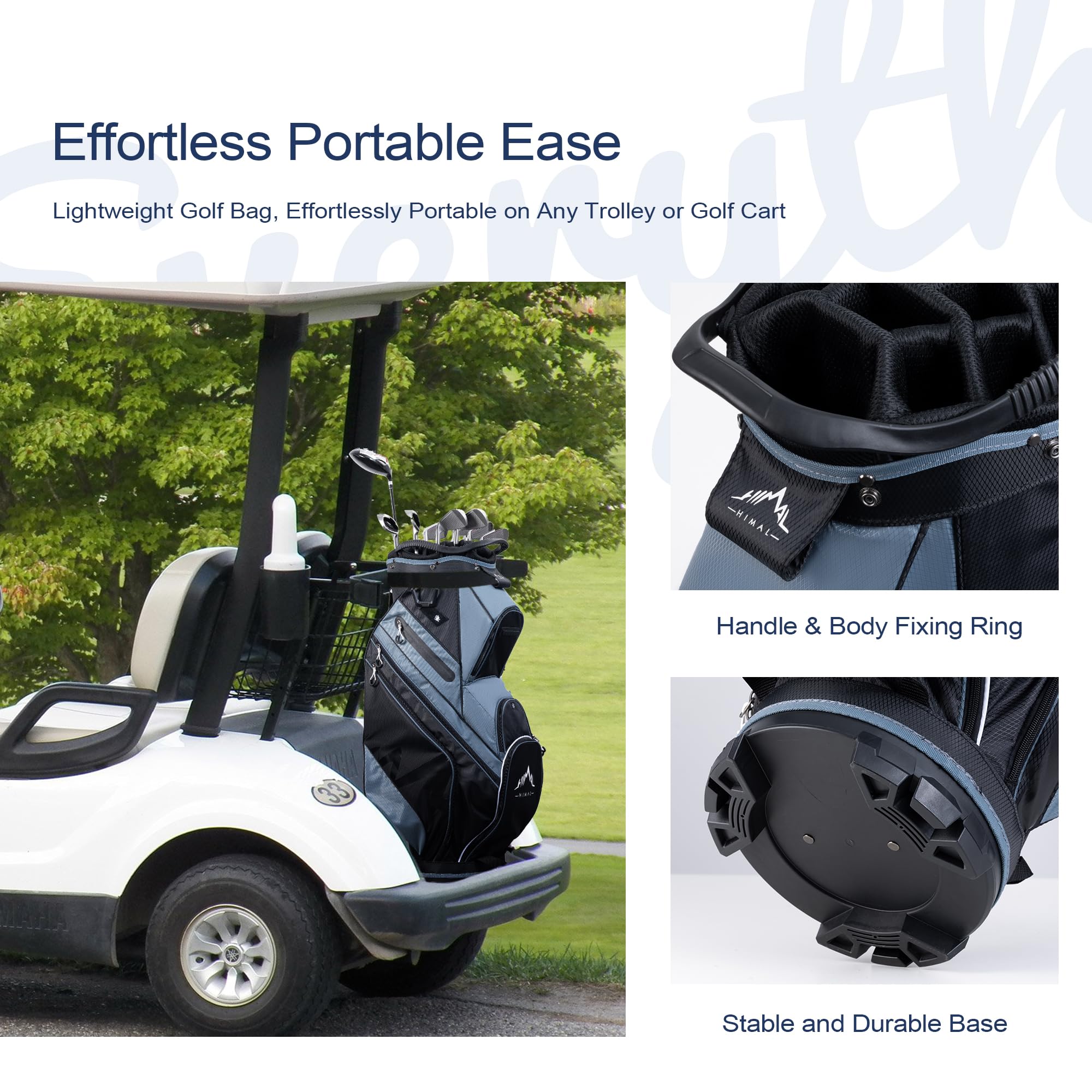 14-Way Golf Cart Bag with Organizer Divider & Rain Cover - Premium Golf Stand Bag for Men & Women - Perfect for Golf Course & Driving Range Use