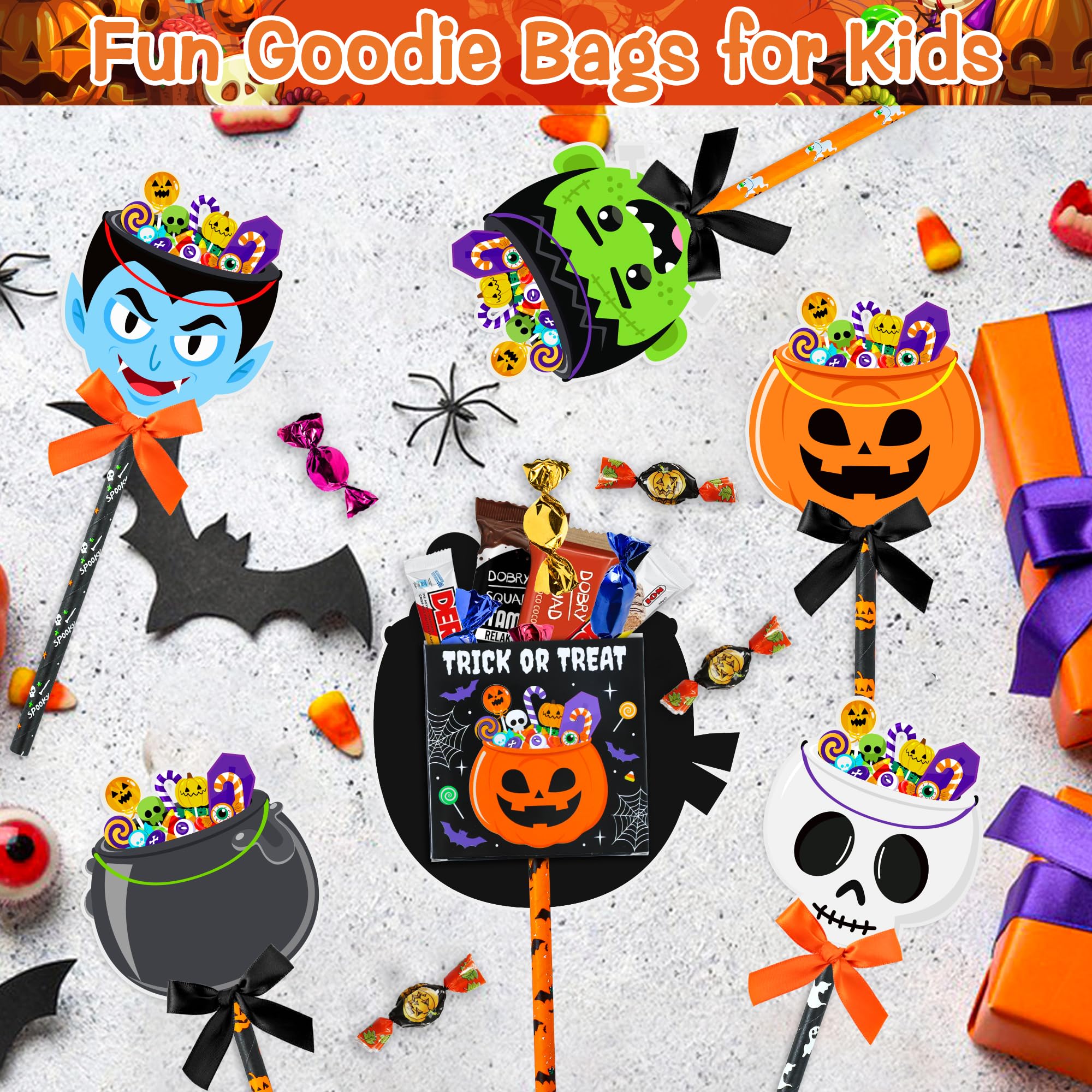 Halloween Party Favor Bags - 30 Pack Bulk Goodie Bags for Trick or Treat, Classroom Prizes & Birthday Party Favors - Perfect for Halloween Events, School Rewards & Candy Giveaways