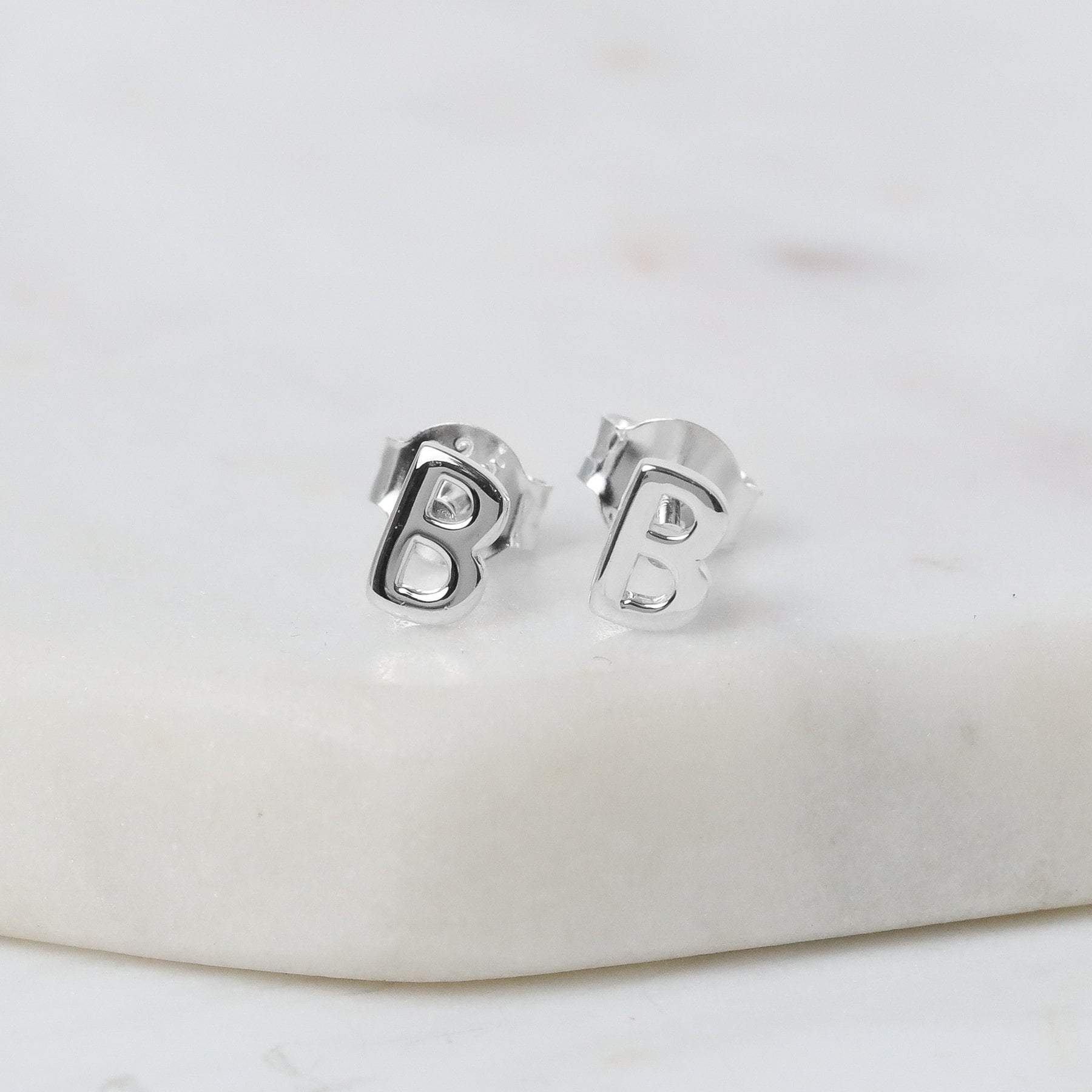 Alphabet Stud Earrings for Women - A-Z Letter Initials, Gold & Silver Plated, Hypoallergenic - Perfect for Gifts, Everyday Wear & Special Occasions