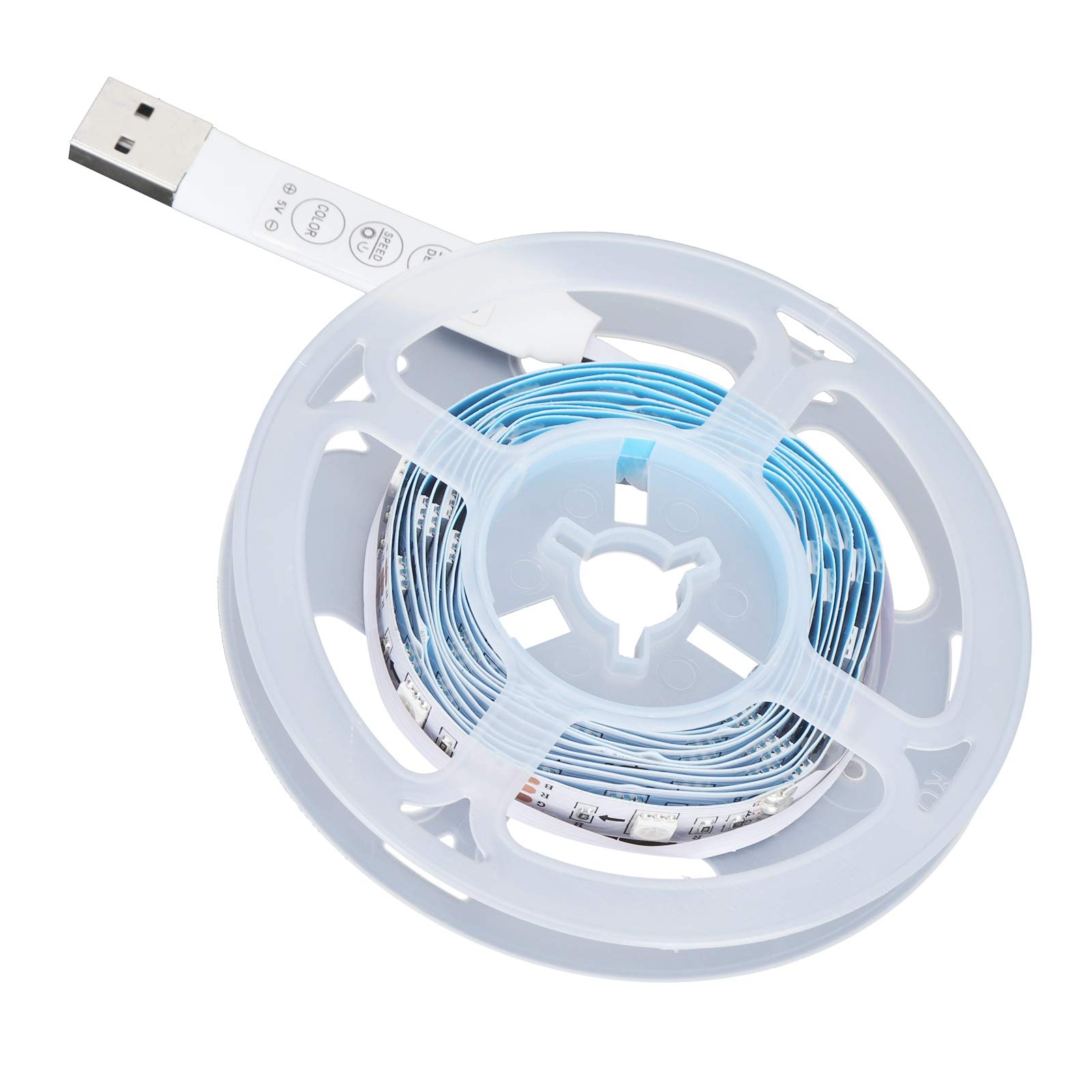 Omabeta 2M 5050 LED Strip Lights RGBW USB Powered - 60 LEDs/Meter for TV Backlighting, Home Kitchen, Bedroom & Dorm Room Decor | Ambient Lighting for Parties, Gaming Setup & Mood Enhancement