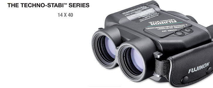FUJINON TECHNO STABI 14x40 Binoculars - High Power Zoom with Image Stabilization for Bird Watching, Hunting & Outdoor Adventures