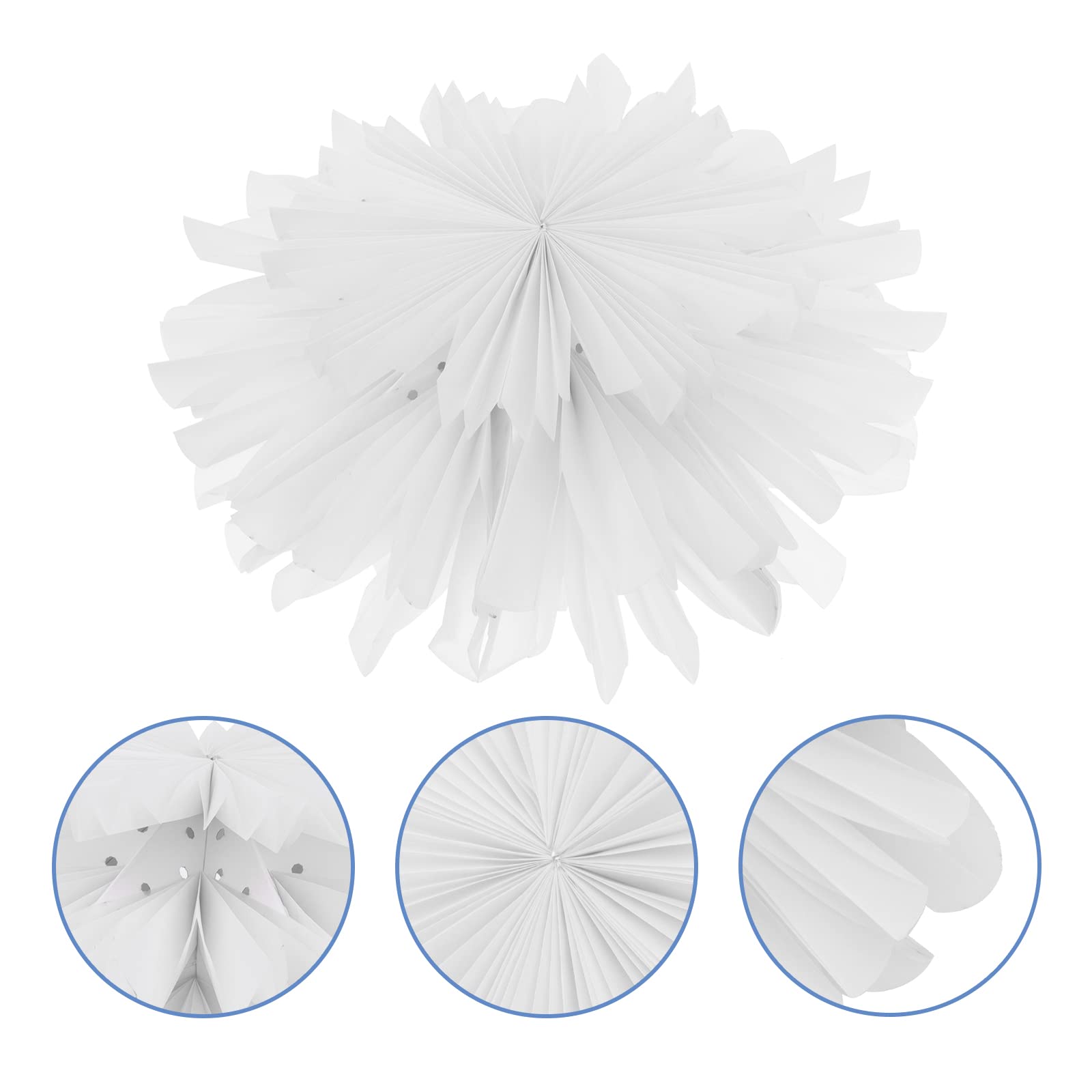 White Origami Hanging Lampshade DIY Puzzle Pendant Light - Modern Ceiling Chandelier & Decorative Paper Lamp for Living Room, Bedroom, Sofa