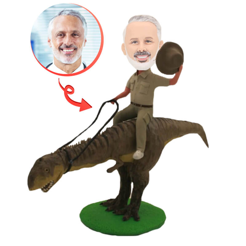 Custom Dinosaur Bobblehead - Personalized Dino Toy for Car Dashboard, Office Desk & Home Decor - Fun Gift for Kids & Adults