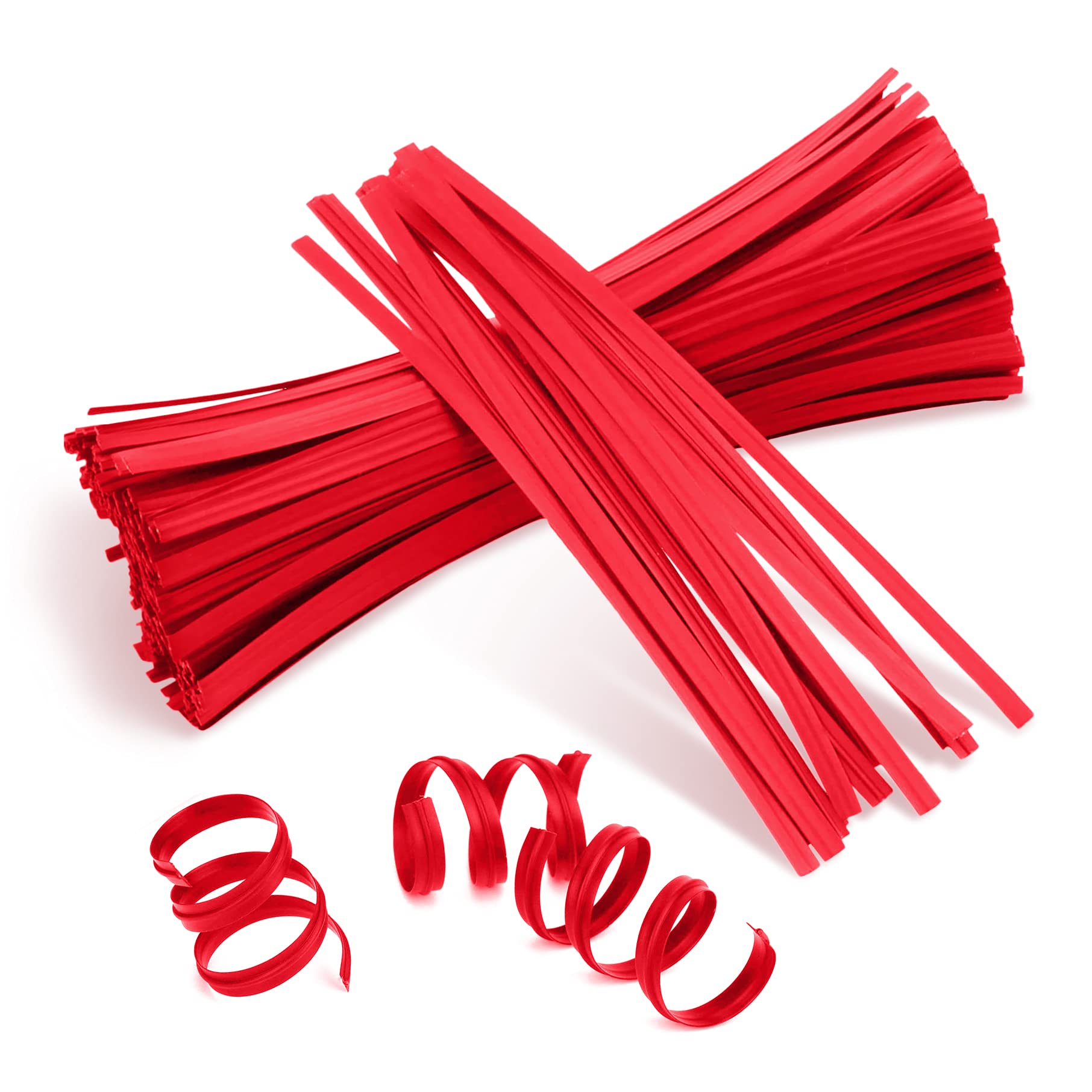 APQ Red Metallic Twist Ties for Bags - 4 Inch 2000 Pack Plastic-Coated Bread Ties, Reusable Heavy-Duty Twisty Ties for Treat Bags, Gift Wrapping & Food Storage | Perfect for Bakery, Grocery, Party Favors & Household Organization