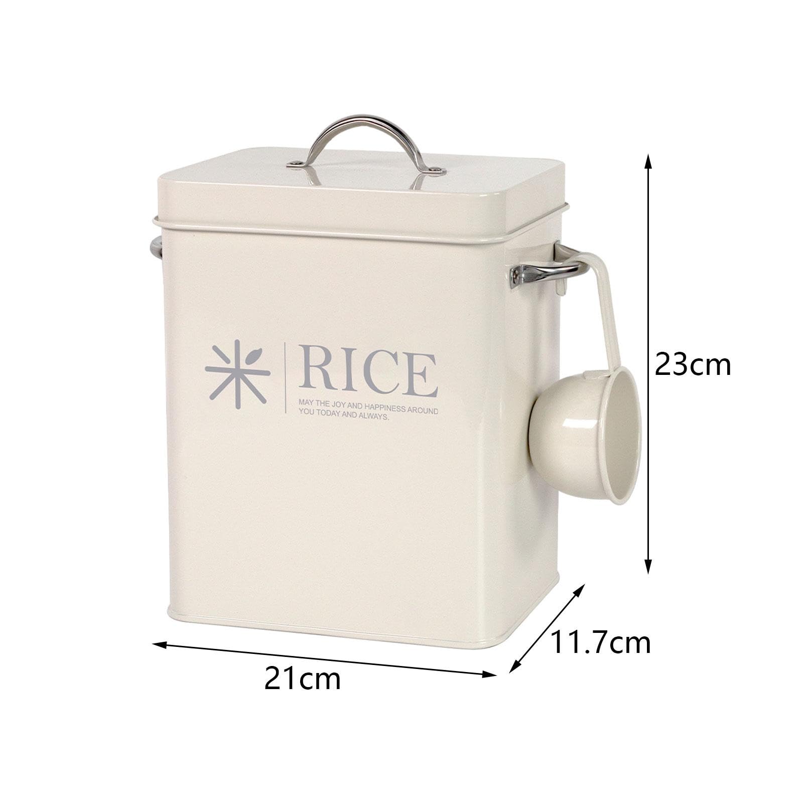 Airtight Metal Rice Storage Container - Sealed Food Storage Bin for Flour, Grains & Dry Goods - Perfect for Pantry, Countertop & Restaurant Use