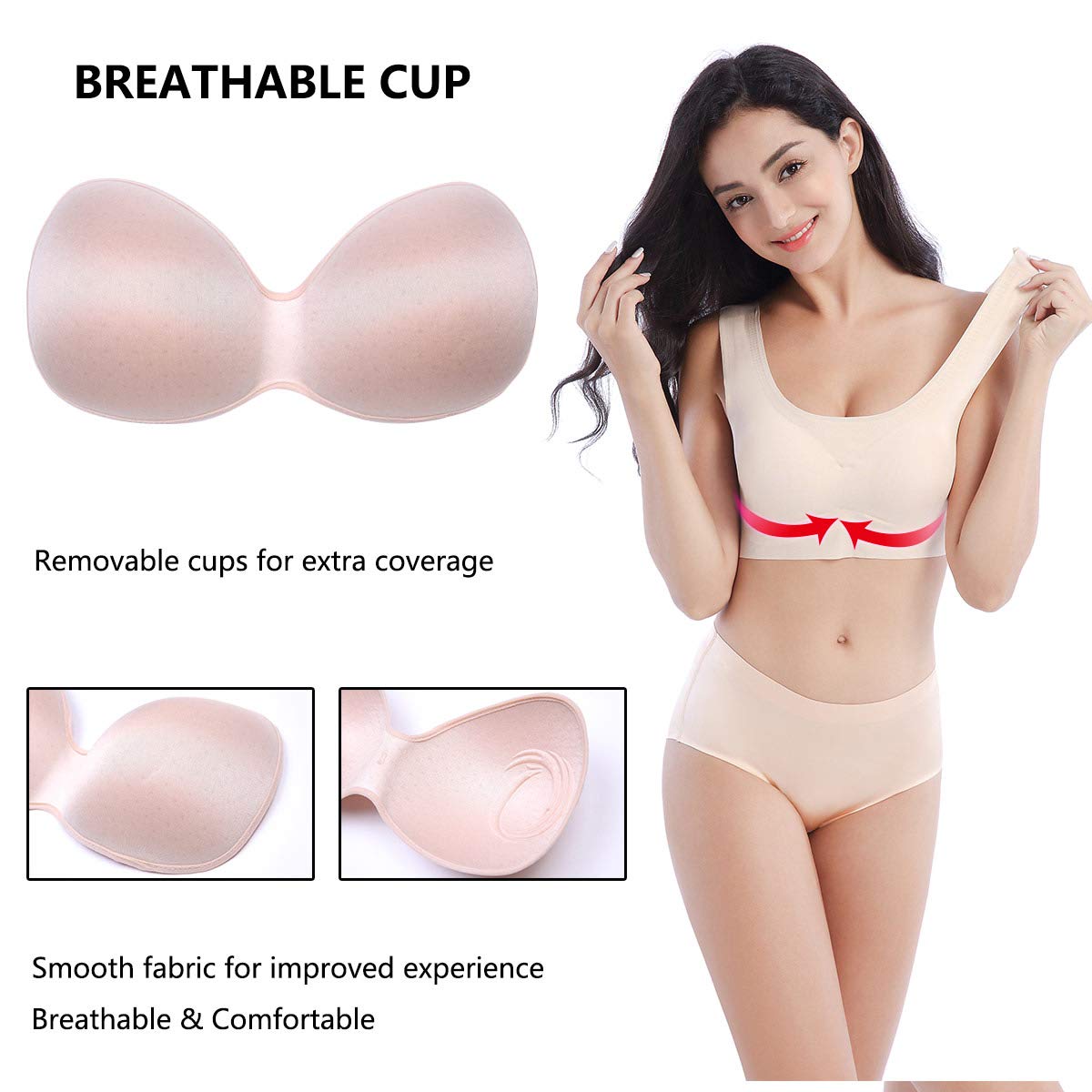 FEOYA Women's Seamless Sports Bras - Soft Wireless Comfort for Yoga, Running & Sleep | Breathable Support for Daily Wear & Workouts