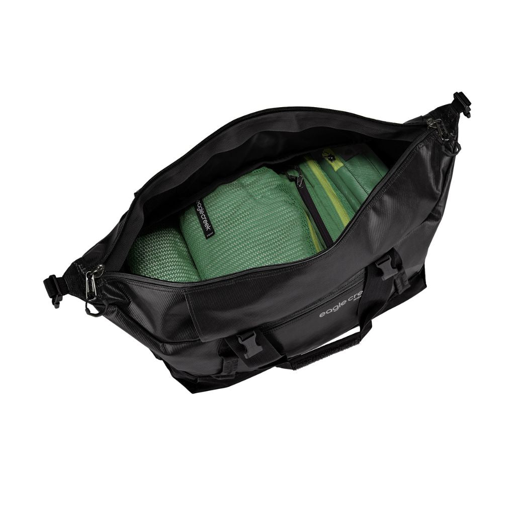 Eagle Creek Migrate 60L Ultra Tough Duffel Backpack - Waterproof Travel Duffel Bag with Shoulder Straps for Camping, Hiking & Adventure Travel - Black